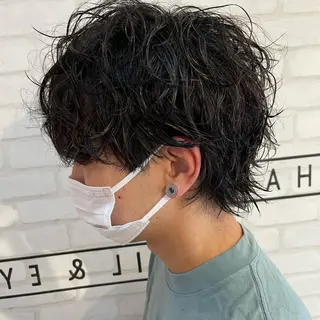 ショート パーマ 渋谷 メンズ 木下 仁来のヘアスタイル