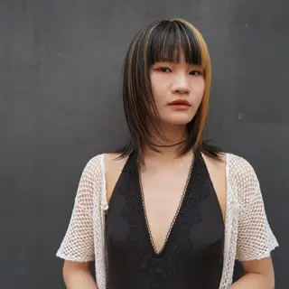 ミディアム カラー 韓国レイヤー suzuのヘアスタイル