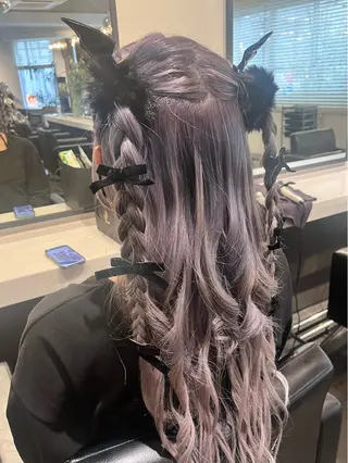 ロング ヘアアレンジ オタク特化🎀 顔まわり🎀ゆうなのヘアスタイル