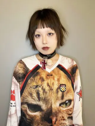 ショート カラー haco+所属・圧倒的デザイン力 店長🎨RENAのヘアスタイル