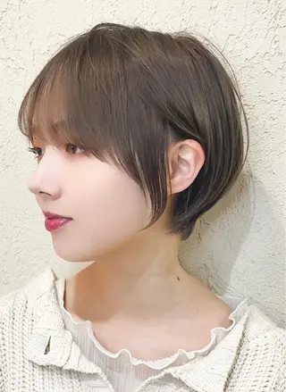 ショート ショートヘア くすみカラー、大場猛のヘアスタイル