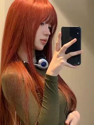 カラー 上野BABY💞 高発色暖色カラー💞のヘアスタイル
