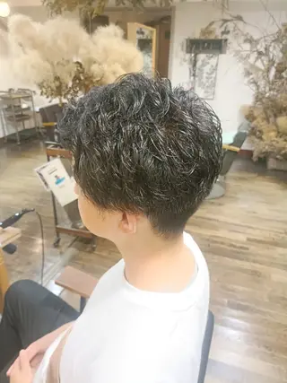 メンズ パーマ ASAKO ✴︎アメリシュシュのヘアスタイル