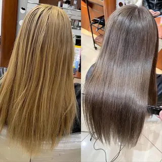 ロング カラー 縮毛矯正/髪質改善 /韓国風　山川春輝のヘアスタイル