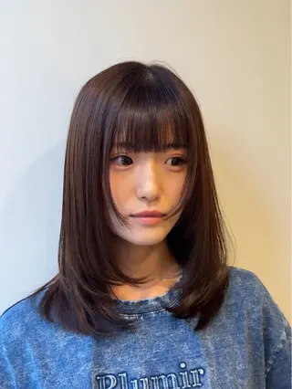 ロング カラー SALOWIN新宿三丁目【サロウィン】所属・レイヤー/髪質改善 /透明感カラー青木のヘアスタイル