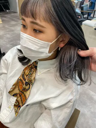 ミディアム カラー 韓国風デザイン 💐MIZUKI💐のヘアスタイル