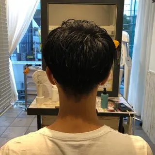 ショート カラー パーマ メンズ メンズサロン💈 吉岡陽【中野】のヘアスタイル