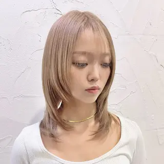 ミディアム 痛ませないブリーチ✨ SEIYAのヘアスタイル