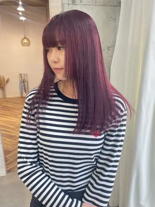 ロング カラー lani hair salon所属・SHOTO ハイトー ン/デザインカラーのヘアスタイル