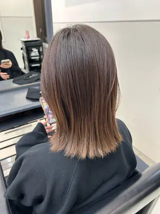 ミディアム レイヤー×ツヤカラー 渋谷/kougaのヘアスタイル