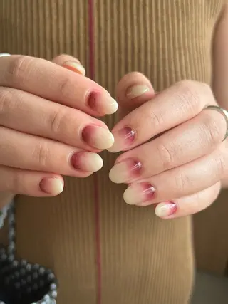 ネイル Ray. ちゅるん系ニュアンスのネイルデザイン