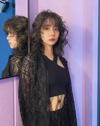 ミディアム カラー レイヤー/パーマ /ウルフ/nabeのヘアスタイル