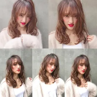 セミロング カラー パーマ ヘアアレンジ 垢抜け案内人 鈴木聖矢✂️のヘアスタイル