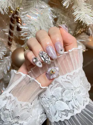 ネイル 23時まで❤︎韓国、 ワンホンネイルのネイルデザイン