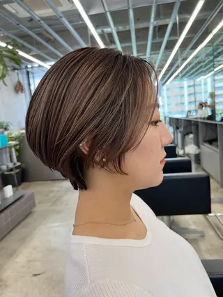 ショート カラー ダブルカラー/ ケアブリーチ/クニトのヘアスタイル