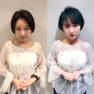 ショート カラー ヘアアレンジ ショートの神✨AFL OAT 井上康平のヘアスタイル