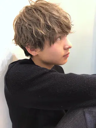 ショート カラー メンズ AHNKISM AHNKISMのヘアスタイル