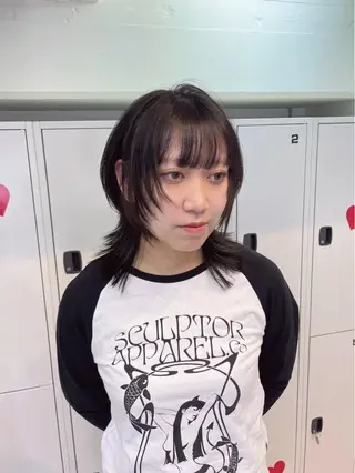 ミディアム yu-kaハッシュ カット/韓国レイヤーのヘアスタイル