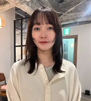 セミロング カラー ヘアアレンジ 🎀suzuna 透明感colorのヘアスタイル