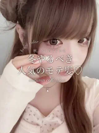 カラー 透ける透明感カラー 🤍anju🎀のヘアスタイル