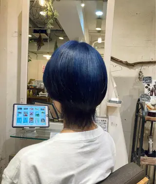 ミディアム カラー ヘアアレンジ メンズ特化美容師 🐈‍⬛RUNAのヘアスタイル