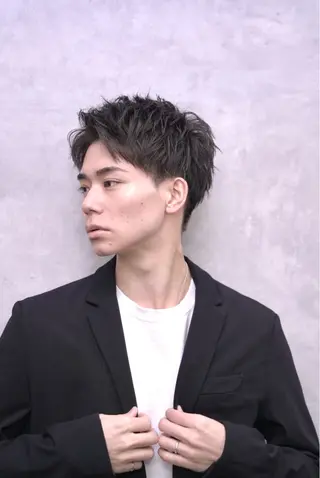 ショート メンズ Chrom Tokyo ne/on所属・🔥メンズ専門🔥 山田 パーマ大人気◎のヘアスタイル
