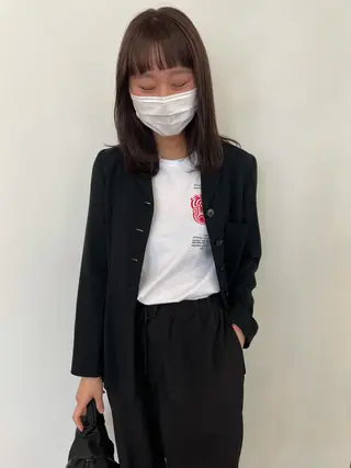 ミディアム 田中 碧のヘアスタイル