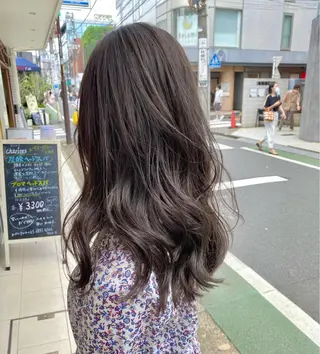 ロング カラー パーマ シェアサロン salowin所属・✨ブリーチなし透明感 カラー🥇ユースケのヘアスタイル