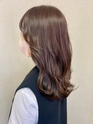 セミロング 原 朱莉のヘアスタイル