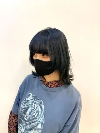 セミロング カラー ヘアアレンジ 〽️magico/ ウルフDaiki〽️のヘアスタイル