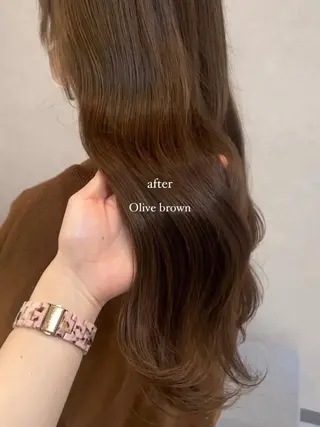 セミロング カラー 𐙚mareka/ 顔周り/透明感ｶﾗｰのヘアスタイル