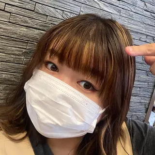 セミロング 加藤 実穂のヘアスタイル