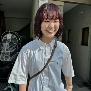 ミディアム パーマ ヘアアレンジ 🌐サトウ リョウ🌐のヘアスタイル