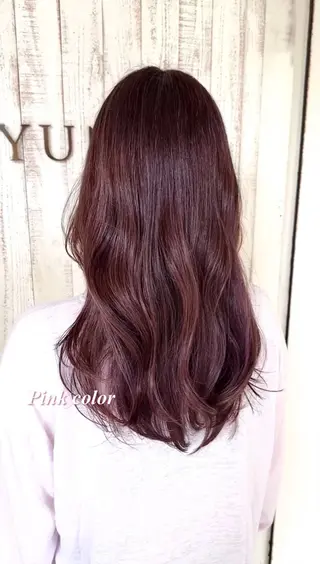 セミロング カラー JYUNESU表参道所属・韓国ヘア🇰🇷🎀 透明感カラーのヘアスタイル