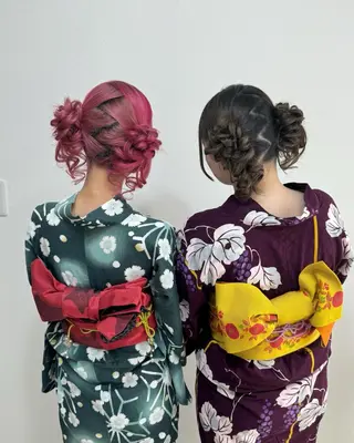 ロング ヘアアレンジ 鷲見 望のヘアスタイル