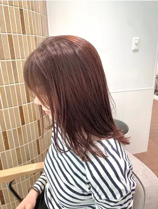 ミディアム カラー GO TODAY SHAiRE SALON 梅田店所属・柔らかくすみカラー ボブ/ショートのヘアスタイル