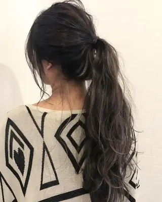 ロング カラー ヘアアレンジ BANK'S hair所属・💐ケラチン 髪質改善寺坂雄飛💐のヘアスタイル