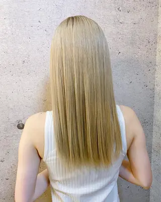 セミロング カラー 久保 敏之のヘアスタイル