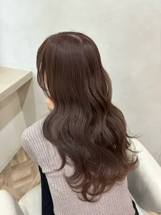 セミロング カラー 暖色/ミルクティー/ レイヤー/yuriaのヘアスタイル