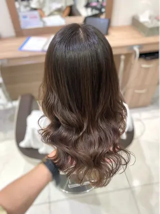 セミロング パーマ ヘアアレンジ 奥村 美郁子のヘアスタイル