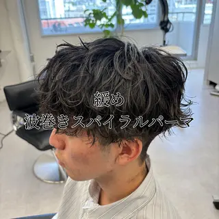 パーマ メンズ 💋ホワイトメッシュ /パーマ/メンズ💋のヘアスタイル