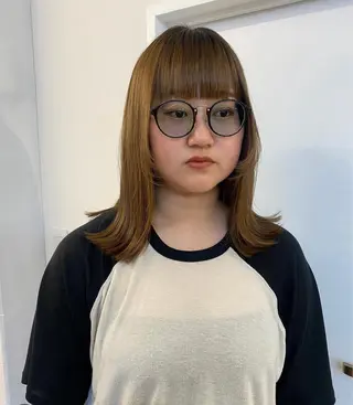 ミディアム カラー tomu/天神大名/ 透明感カラー🐧のヘアスタイル