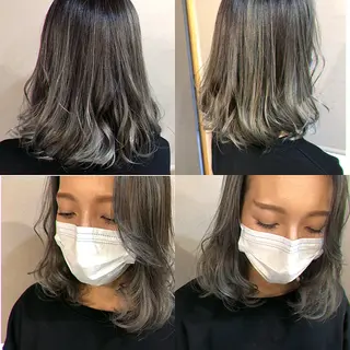 ミディアム あかり🌷ナチュラル 、透明感カラーのヘアスタイル