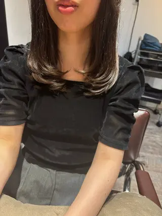 ロング SOL by diar 湘南台【ソル】ヘッドスパ/頭浸浴/ハイライト所属・ふじたしの/湘南台/ 切りっぱなしボブのヘアスタイル
