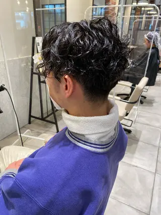 パーマ メンズ 長津 健一郎のヘアスタイル