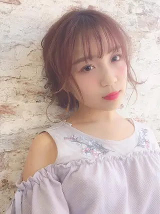 セミロング カラー 當間 大知のヘアスタイル