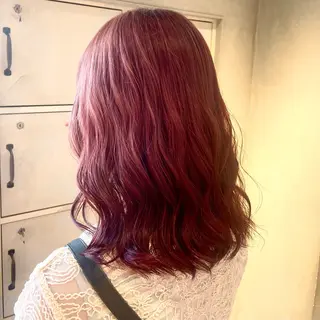 ミディアム カラー 暖色艶カラー /RIONAのヘアスタイル
