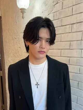 ミディアム パーマ メンズ スパイキーショート メンズカット/千葉駅のヘアスタイル