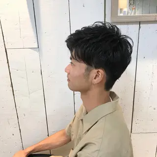 ミディアム パーマ メンズ しのはら まどかのヘアスタイル