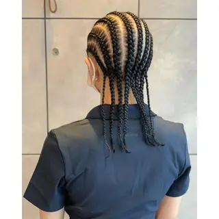 ミディアム カラー パーマ ヘアアレンジ メンズ キッズ BRAIDS💎愛子 大人ハイライト💎のヘアスタイル